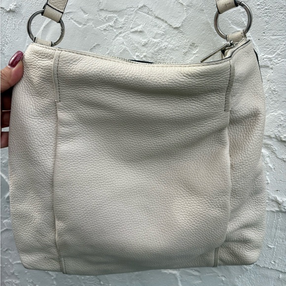Michael Kors Off White Soft Pebble Leather Hobo Shoulder Bag - Picture 9 of 14